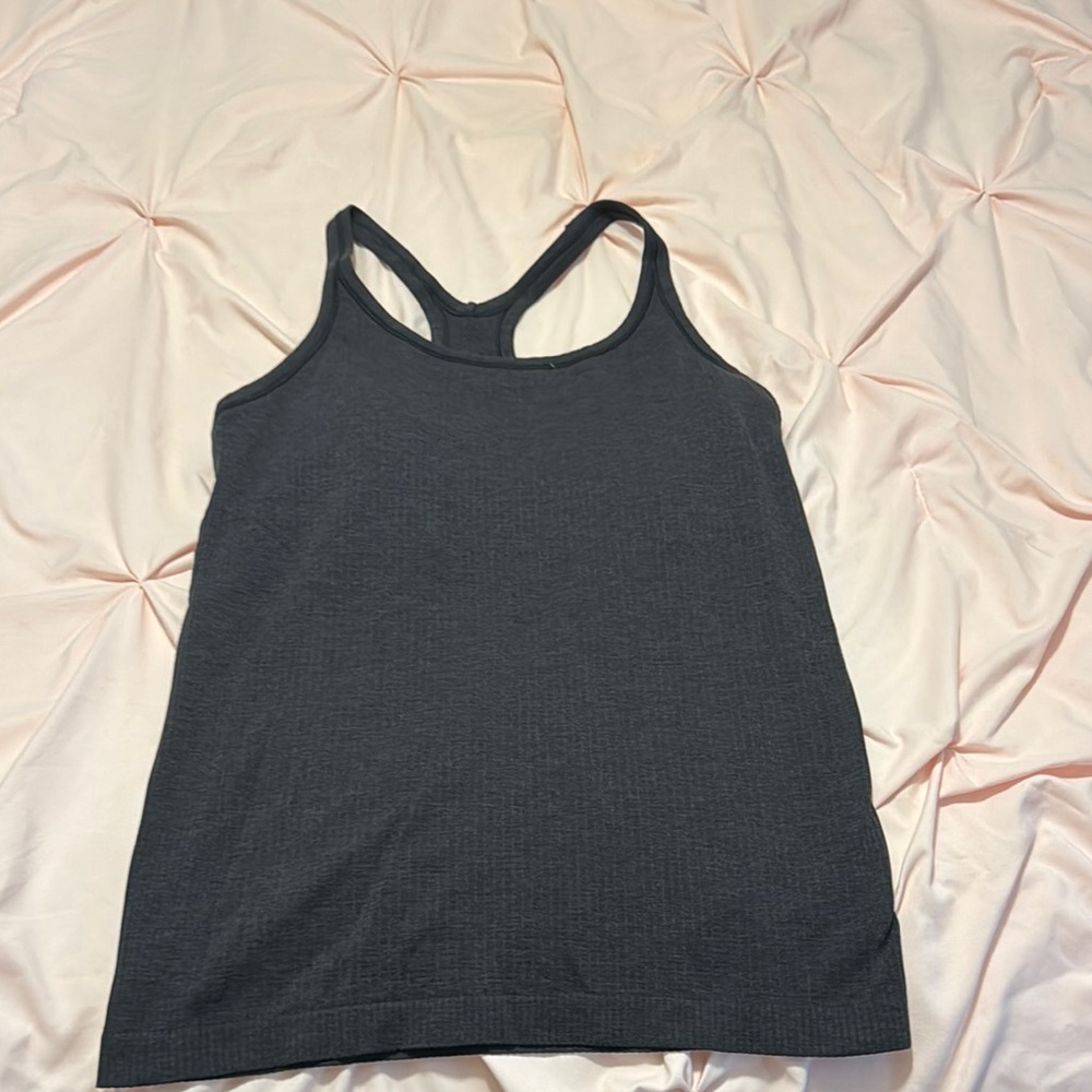Lululemon Charcoal Gray Tank Top With Built-In Sports Bra